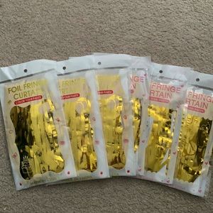 Gold foil curtain streamer